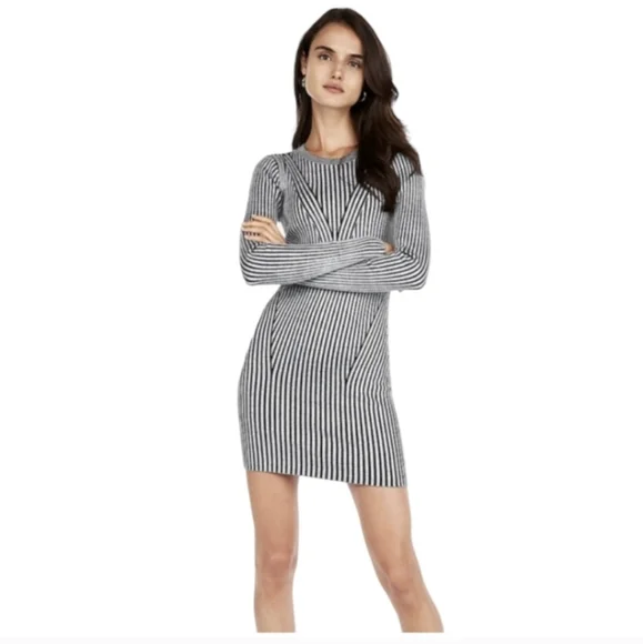 Express | Dresses | Express Silvergray Sweater Dress | Poshmark